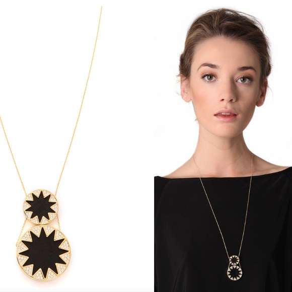 House of Harlow 1960 Double Sunburst Necklace, 26" - Picture 1 of 9